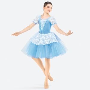 Revolution Dancewear Baroque Blue Ballet Costume Romantic Tutu Adult Medium